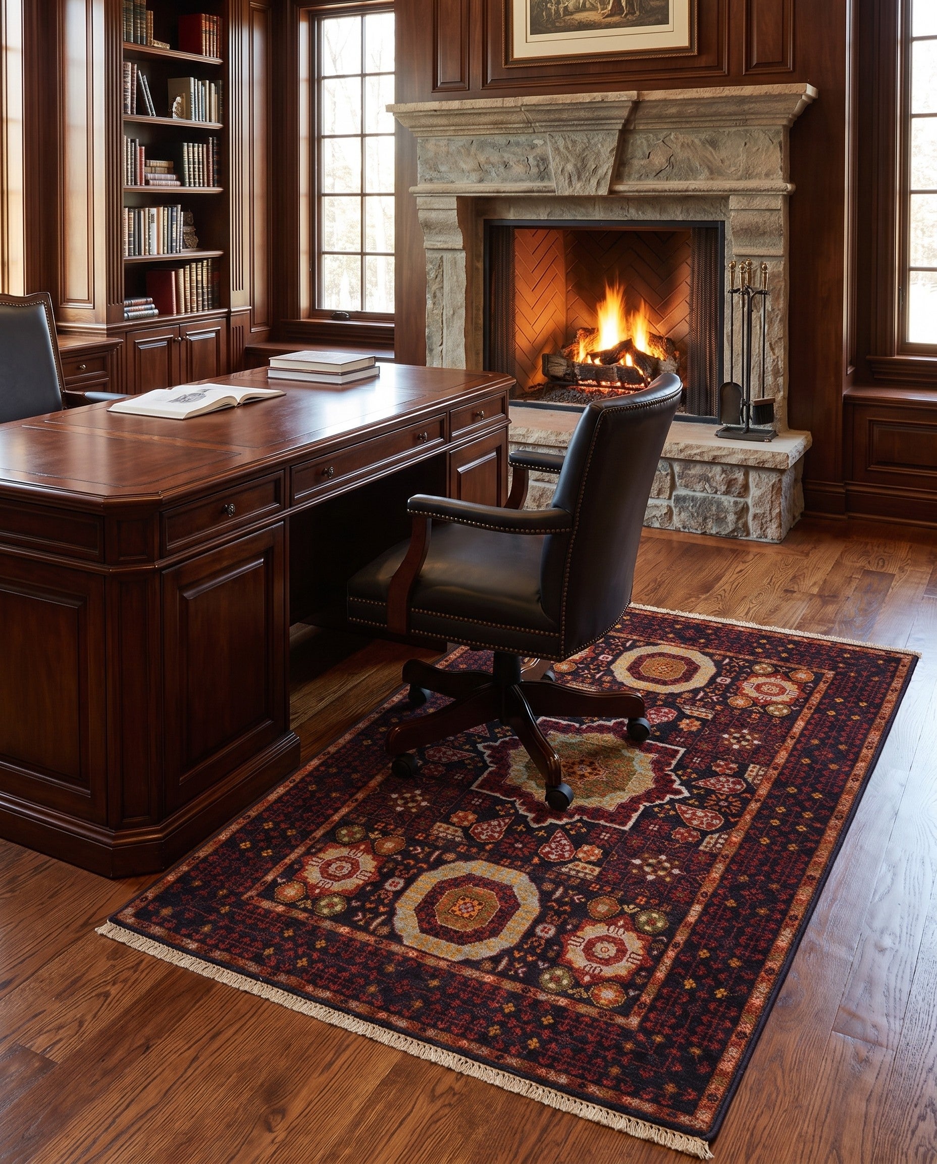 3' 6 x 5' Hand Knotted Mamluk Ziegler Rug
