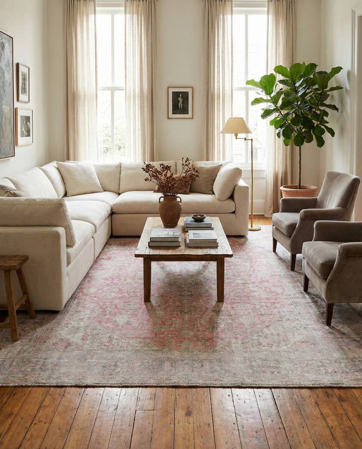 Detail image of 8' x 11' 1 Hand Knotted Ultra Vintage Persian Wool Rug