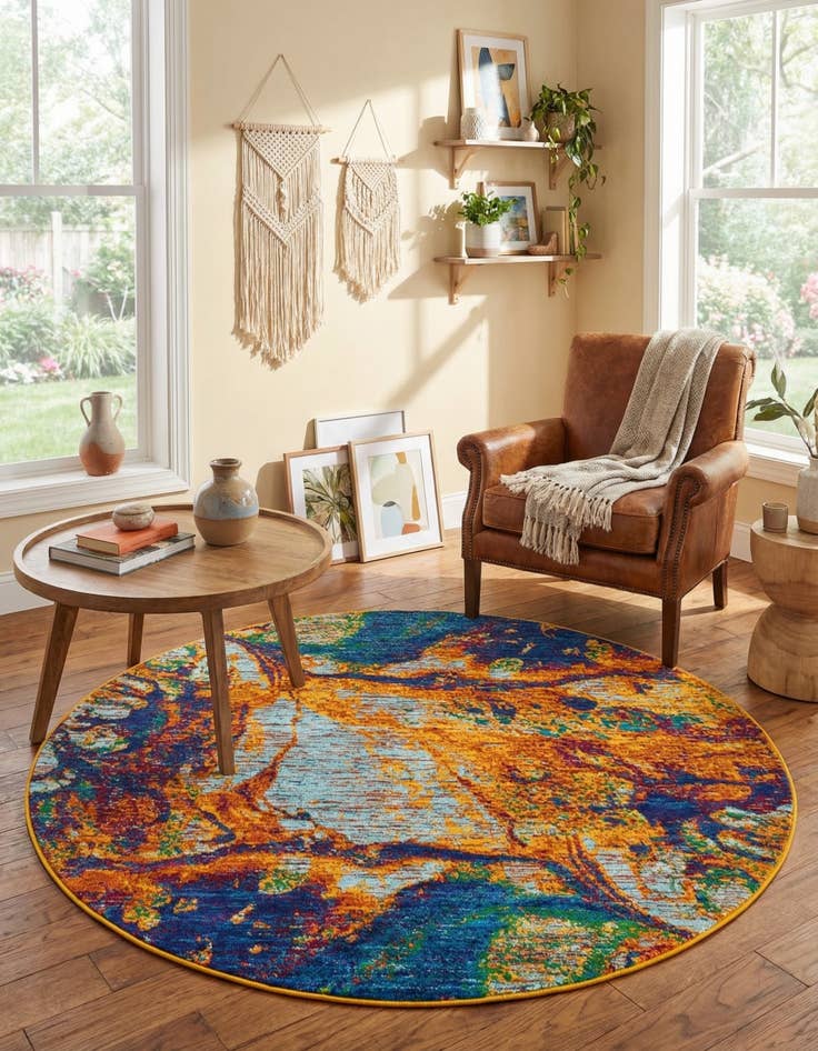 Detail image of  6' x 6' Calypso Round Rug