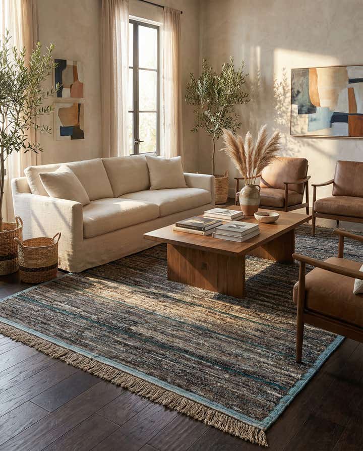 6' 2 x 9' 6 Hand Knotted Moroccan Wool Rug