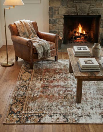 4' x 5' 10 Hand Knotted Ultra Vintage Persian Wool Rug