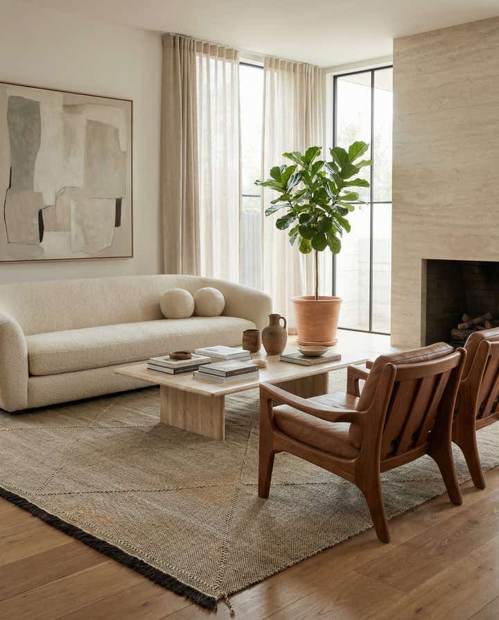 8' 6 x 9' 8 Hand Woven Kilim Modern Wool Rug