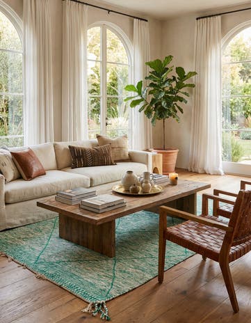 5' x 8' 4 Hand Knotted Moroccan Wool Rug