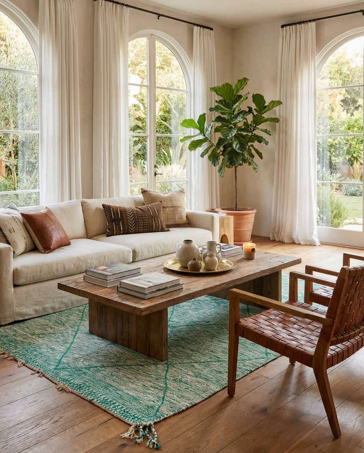 5' x 8' 4 Hand Knotted Moroccan Wool Rug