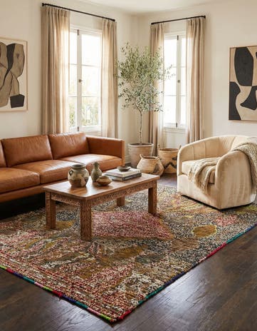 5' 1 x 7' 6 Hand Knotted Moroccan Wool Rug