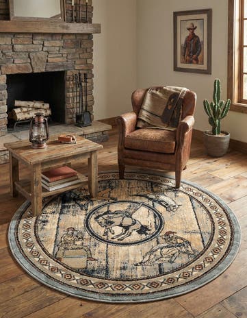 4' x 4' Pioneer Round Rug