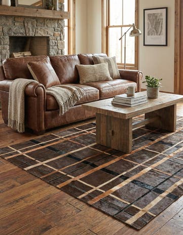 4' x 6' Cowhide Leather Rug
