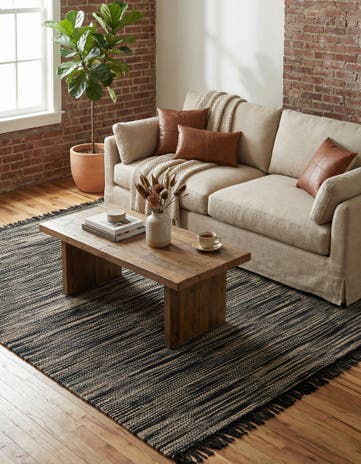 9' x 12' Hand Woven Chunky Jute Rug