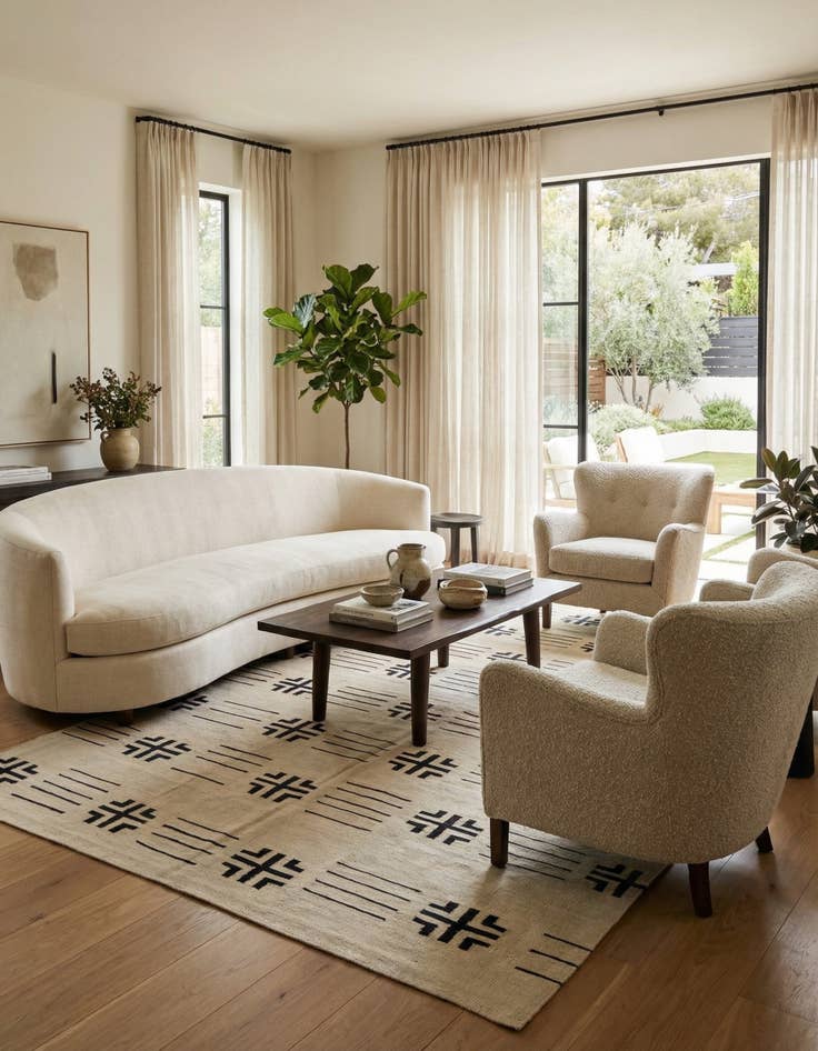 Detail image of 7' 4 x 10' 2  Hand Woven Kilim Modern Wool Rug