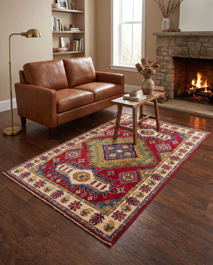4' x 6' Hand Knotted Kazak Rug
