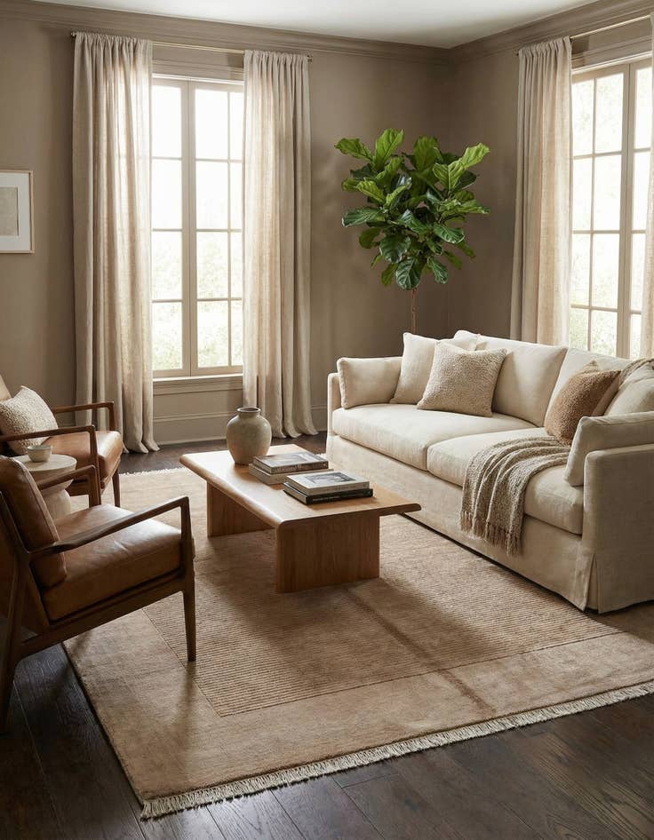 Detail image of 4' 10 x 6' 9  Hand Knotted Darya Wool Rug