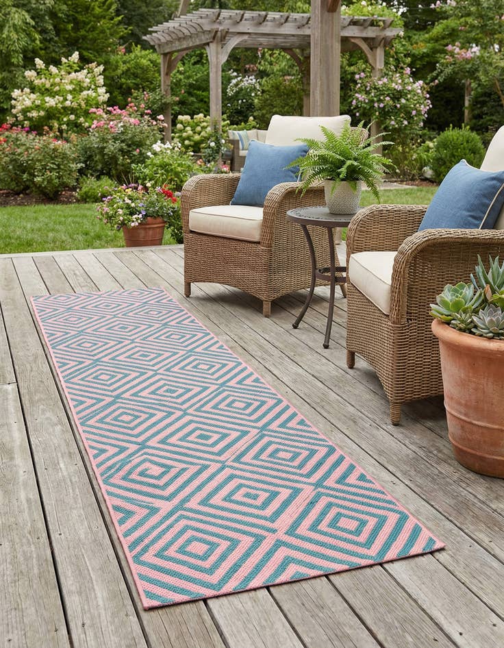 Detail image of 2' x 8'  Washable Jill Zarin Costa Rica Indoor / Outdoor Runner Rug