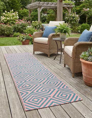 2' x 8' Easy-Clean Jill Zarin Costa Rica Indoor / Outdoor Runner Rug