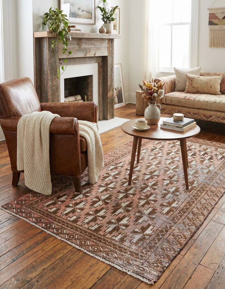 Detail image of 3' 5 x 6' 1  Hand Knotted Ultra Vintage Persian Wool Rug