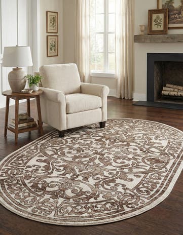 5' 3 x 8' Hermitage Oval Rug