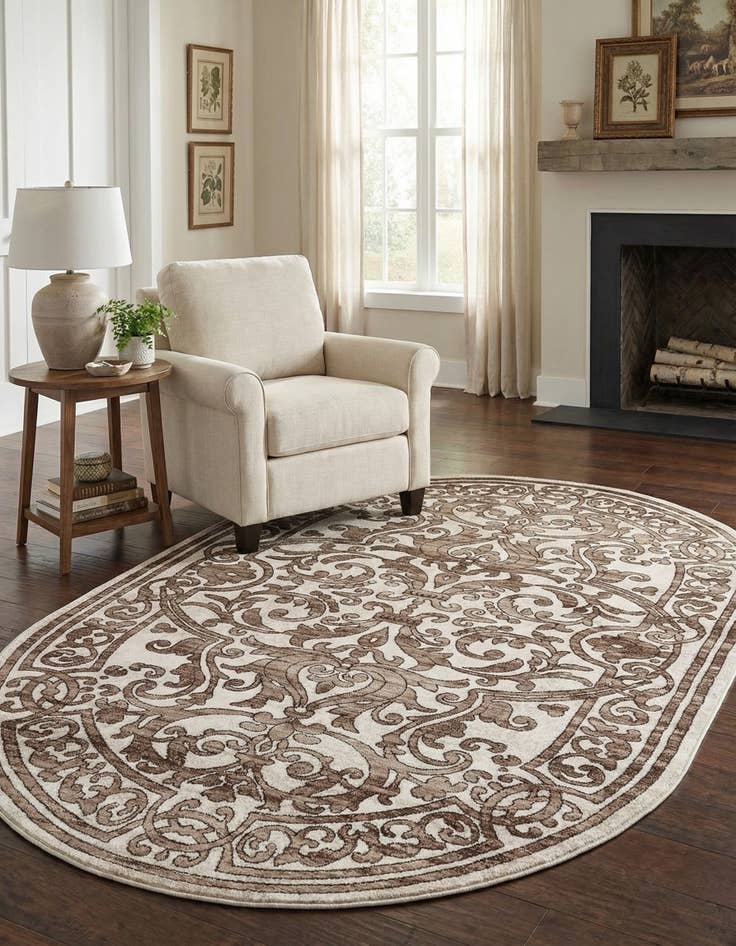 Detail image of 5' 3 x 8' Hermitage Oval Rug