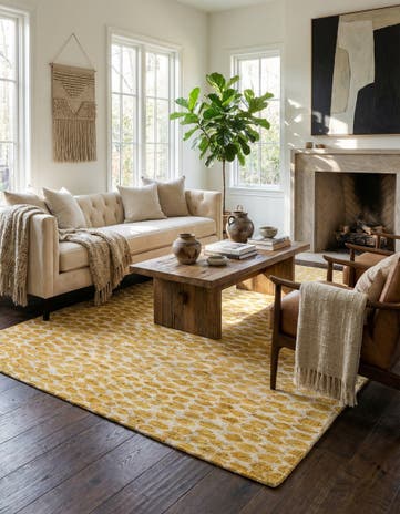 6' x 9' 2 Hand Knotted Moroccan Wool Rug