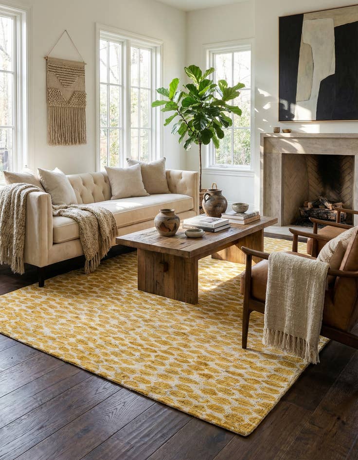 Detail image of 6' x 9' 2  Hand Knotted Moroccan Wool Rug