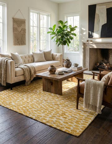 6' x 9' 2 Hand Knotted Moroccan Wool Rug