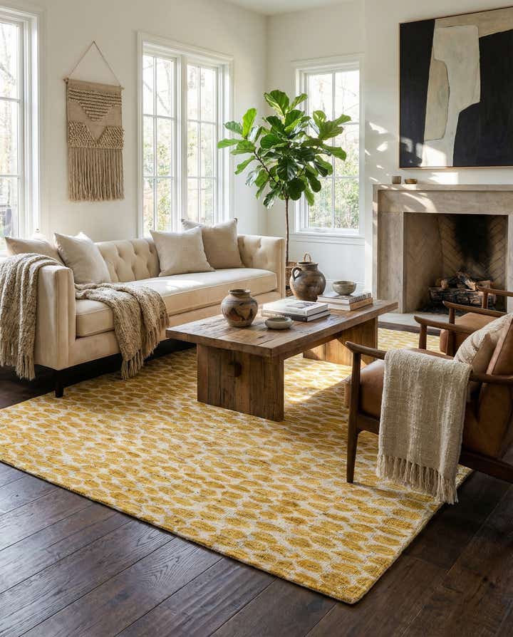 6' x 9' 2 Hand Knotted Moroccan Wool Rug