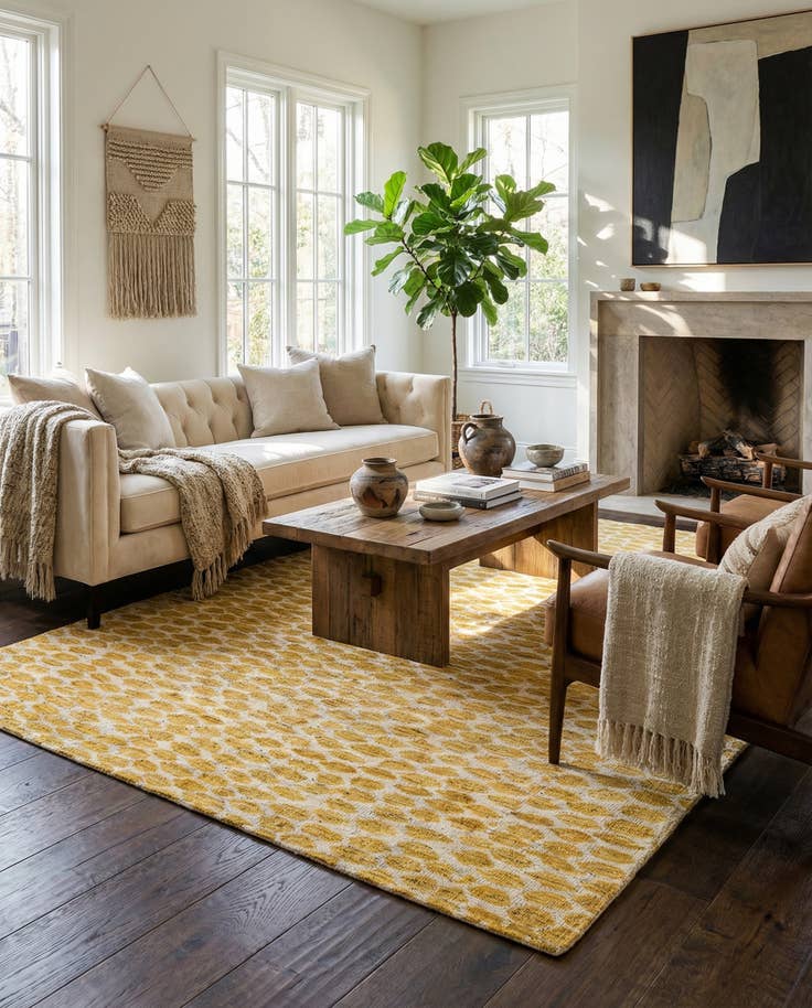 Detail image of 6' x 9' 2 Hand Knotted Moroccan Wool Rug