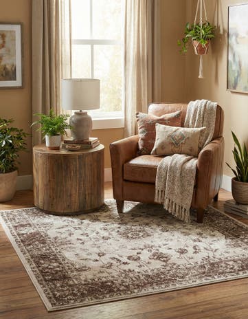 Cream Nepal Square Rug
