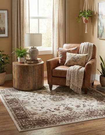Cream Nepal Square Rug