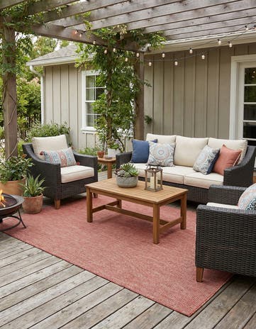 7' x 10' Easy-Clean Solid Indoor / Outdoor Rug