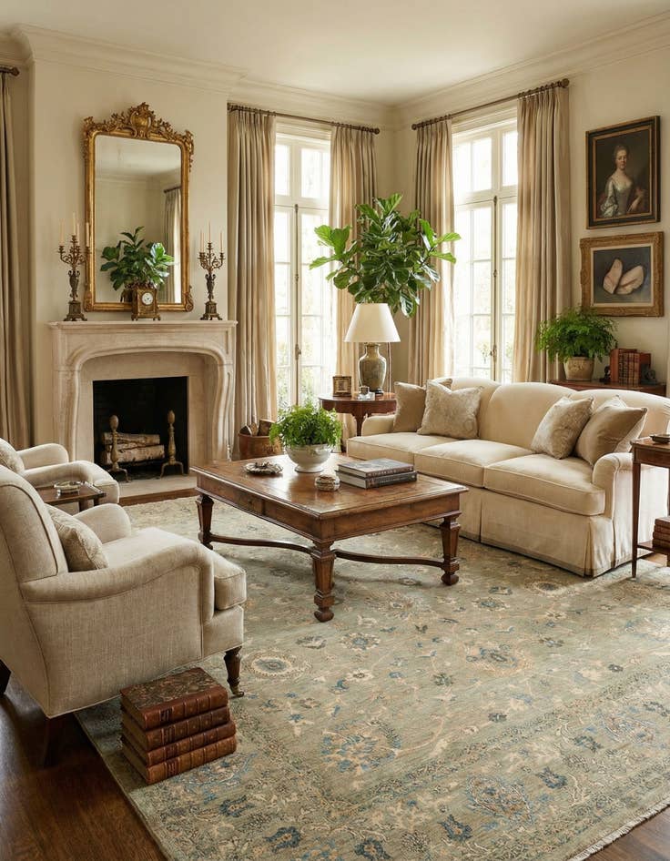 Detail image of 8' 1 x 9' 8 Ziegler Rug