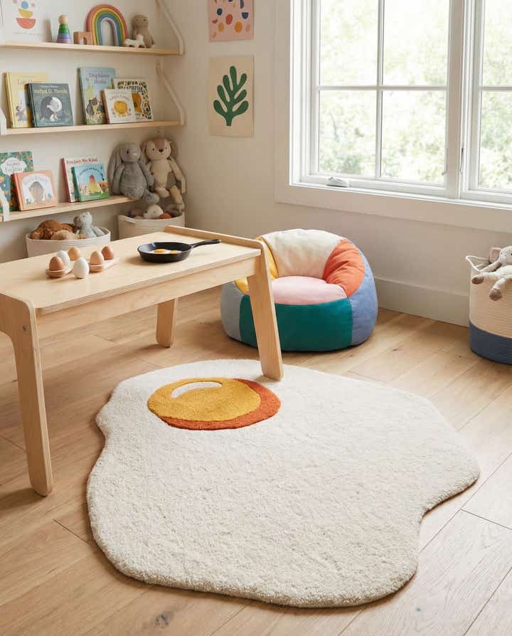 3' 1 x 3' 1 Playtime Kids Wool Freeform Rug