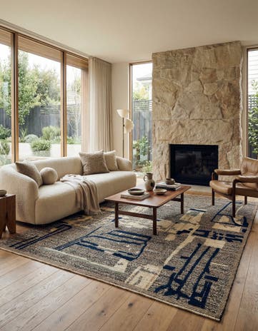 8' 3 x 10' 1 Hand Knotted Beni Marok Rug