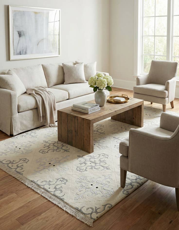 Detail image of 5' x 6' 10  Hand Knotted Darya Rug