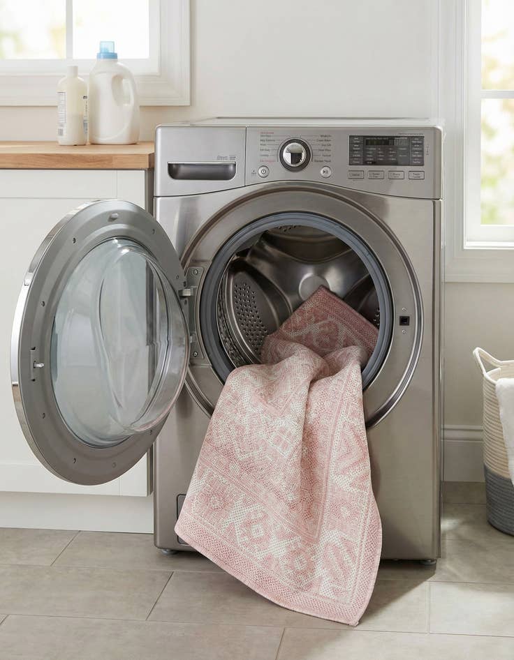 Detail image of 2' x 6'  Washable Aztec Indoor / Outdoor Runner Rug