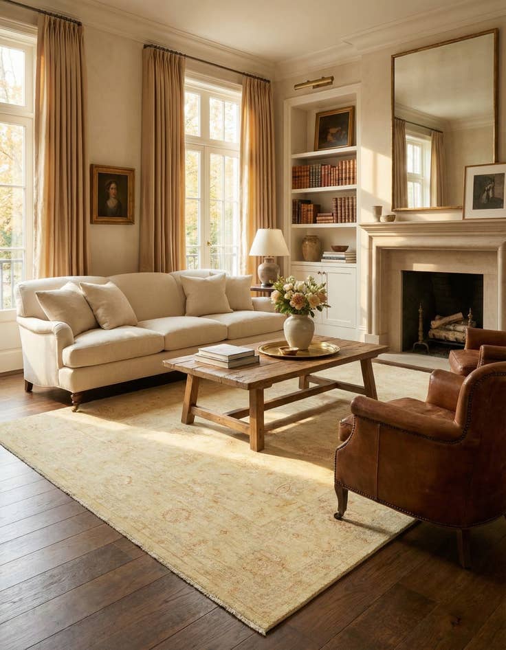 Detail image of 7' x 9' 3  Hand Knotted Peshawar Ziegler Rug