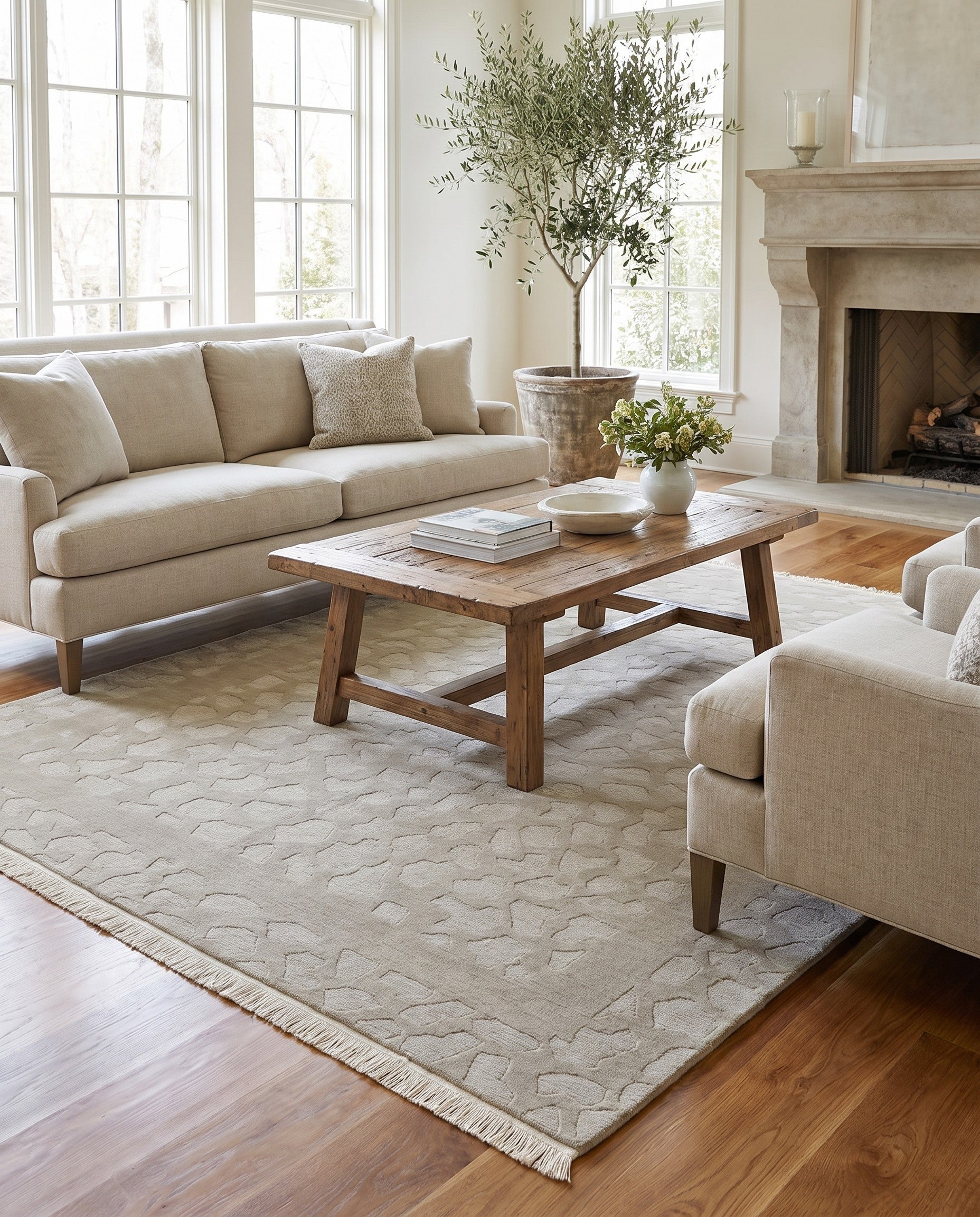 5' 8 x 7' 10 Hand Knotted Nepal Wool Rug