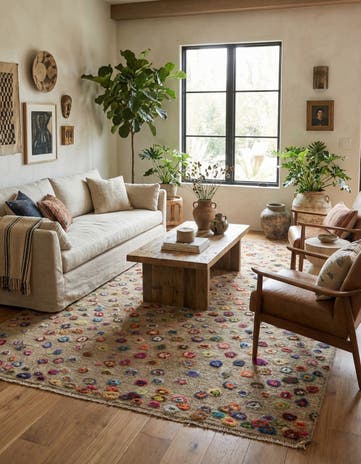 6' 8 x 9' 8 Hand Knotted Darya Wool Rug