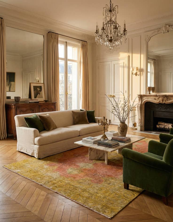 Detail image of 6' x 8' 8  Hand Knotted Ultra Vintage Persian Wool Rug