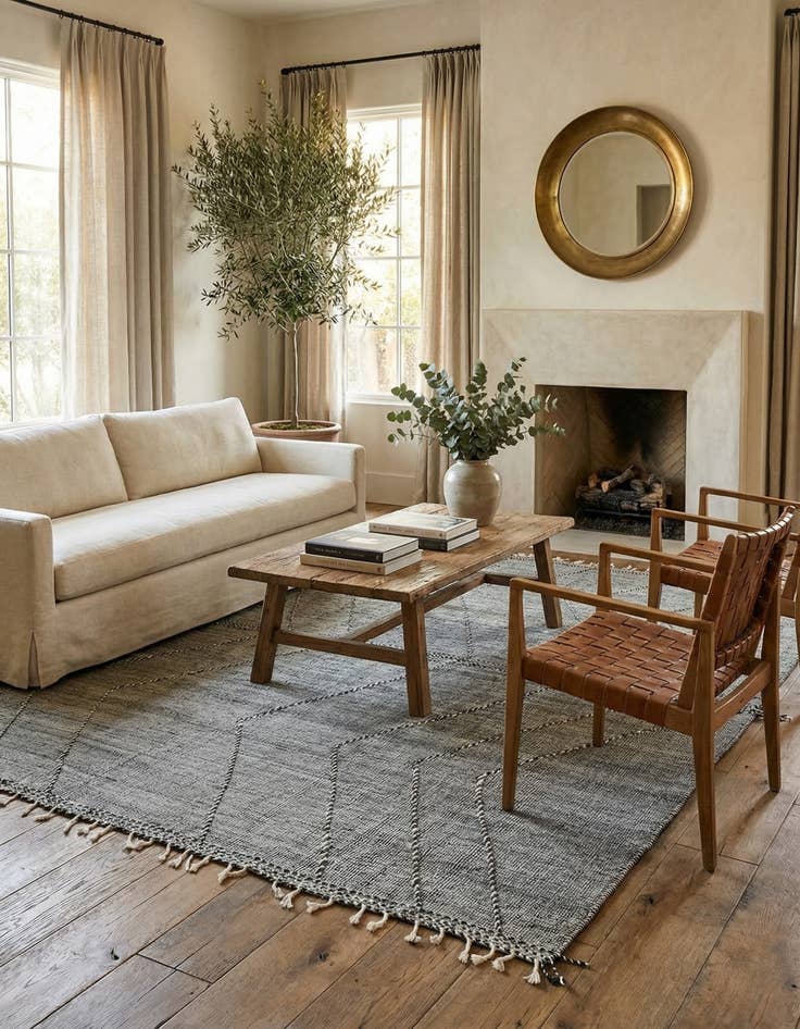 Detail image of 9' 2 x 13' 6  Hand Knotted Moroccan Wool Rug