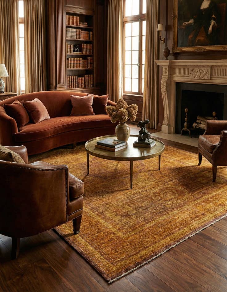 Detail image of 6' 9 x 9' 7  Hand Knotted Mamluk Rug