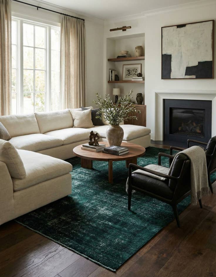 Detail image of 9' 1 x 12' 9  Hand Knotted Ultra Vintage Persian Wool Rug