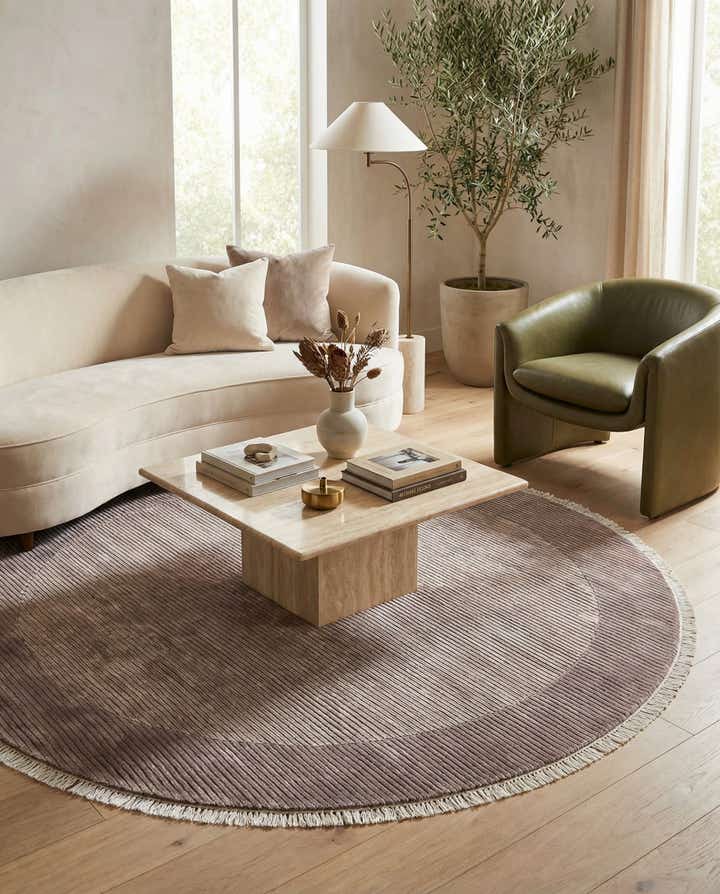6' 7 x 6' 7 Hand Knotted Darya Wool Round Rug