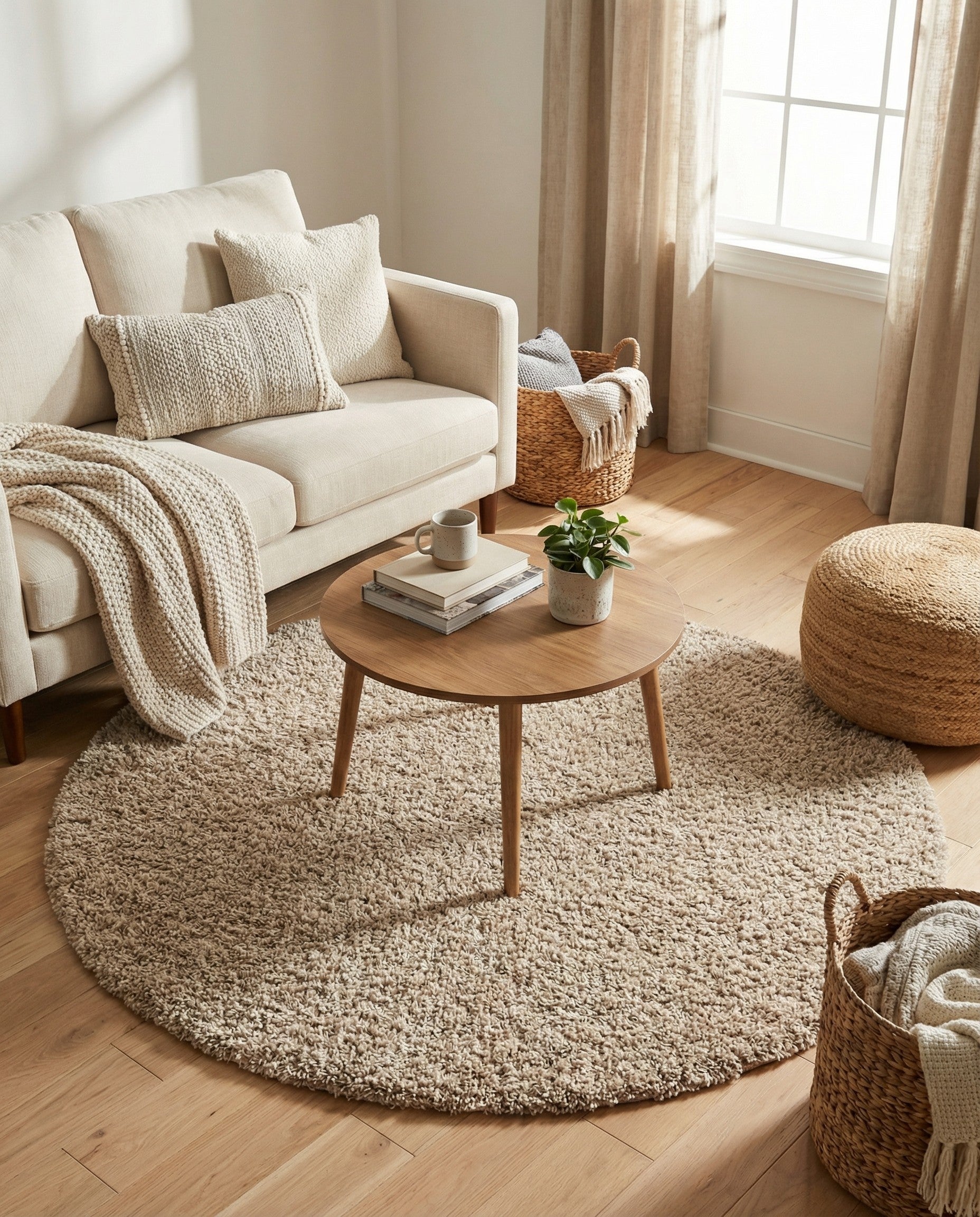  5' 10 x 5' 10 Zermatt Shag Round Rug