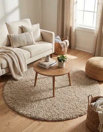 5' 10 x 5' 10 Zermatt Shag Round Rug