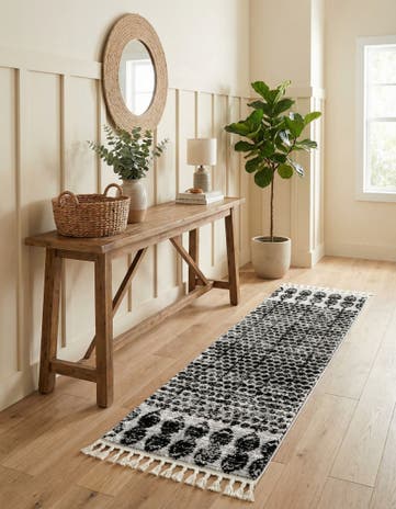 Black Cherokee Runner Rug