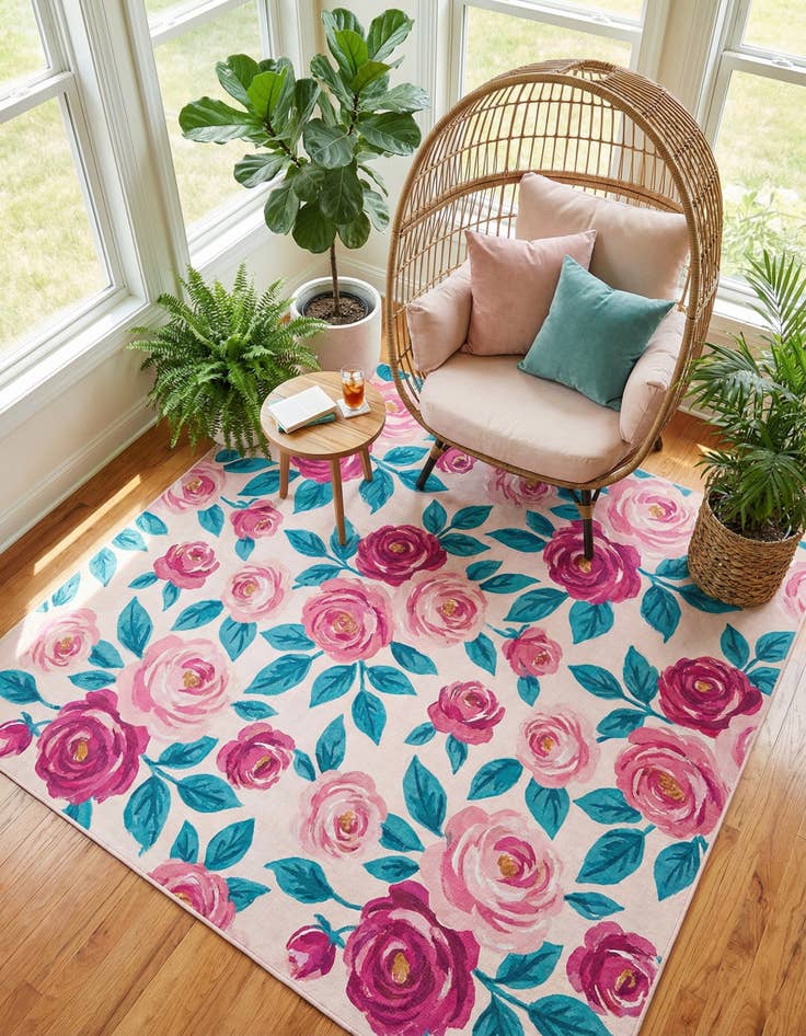 Detail image of 10' x 10'  Washable Jill Zarin Caribbean Indoor / Outdoor Square Rug