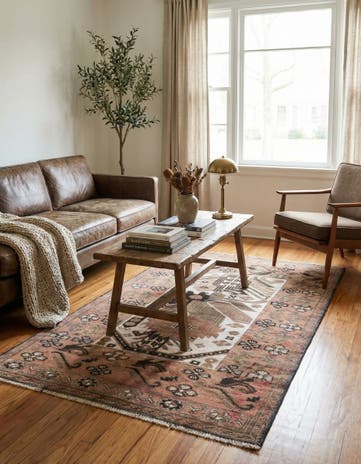 3' 6 x 6' 4 Hand Knotted Ultra Vintage Persian Wool Rug