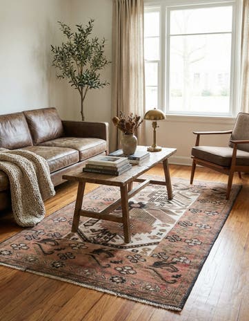 3' 6 x 6' 4 Hand Knotted Ultra Vintage Persian Wool Rug