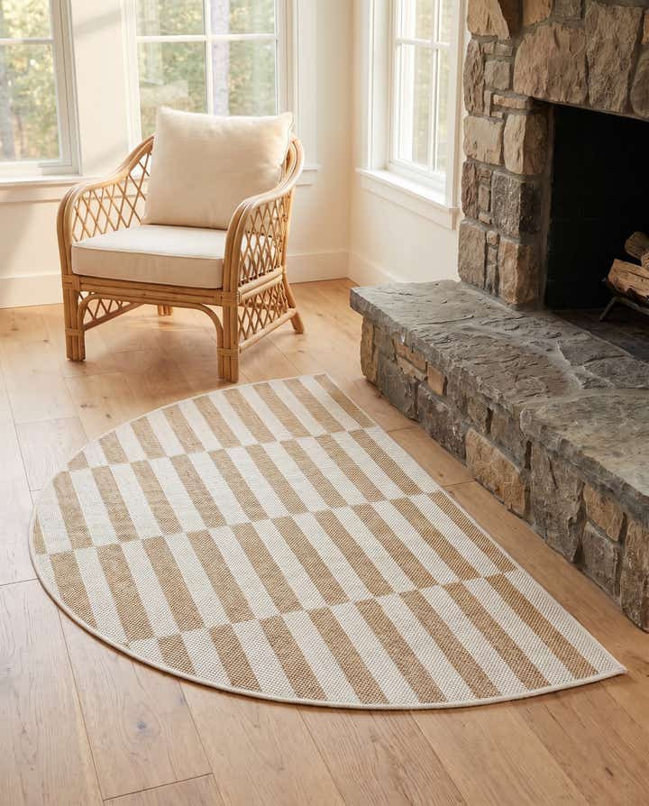 80cm x 125cm Facile à nettoyer Striped Tapis Intérieur / Extérieur Foyer