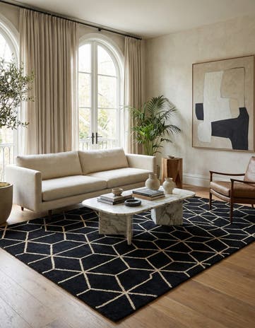 6' 8 x 10' 4 Hand Knotted Moroccan Wool Rug
