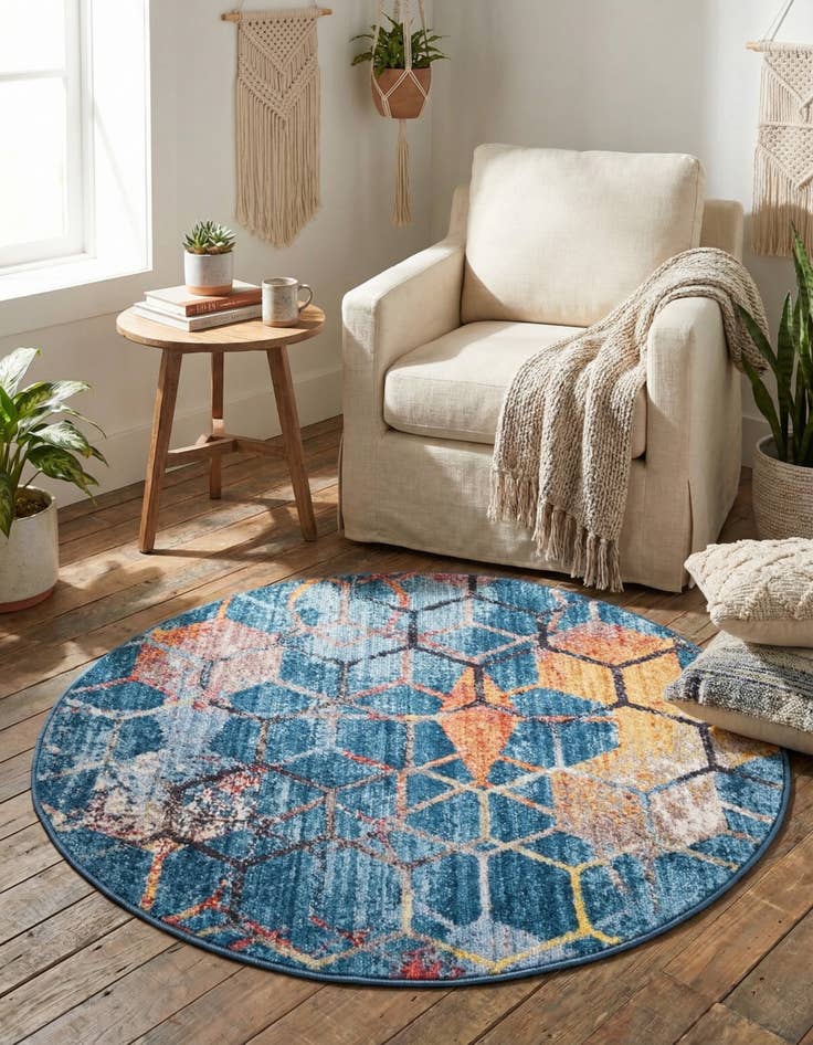 Detail image of  3' 3 x 3' 3 Andromeda Round Rug